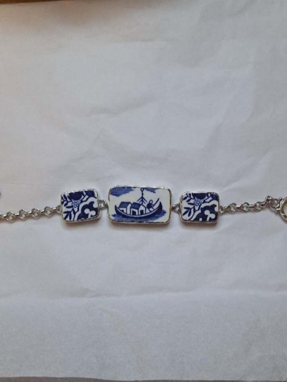 Blue & White China Bracelet